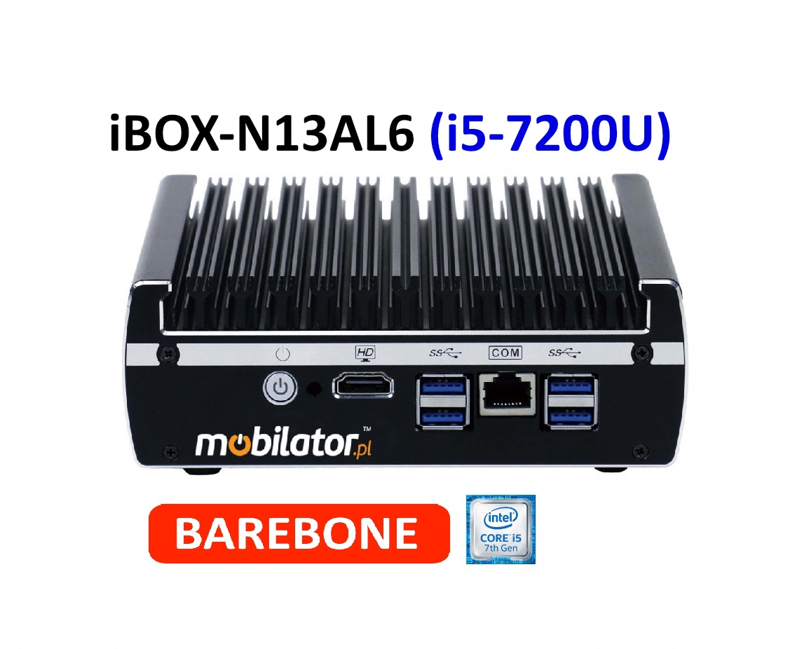 iBOX-N13AL6 (3865U) - Przemysłowy Mini PC z bezwentylatorowym systemem chłodzenia